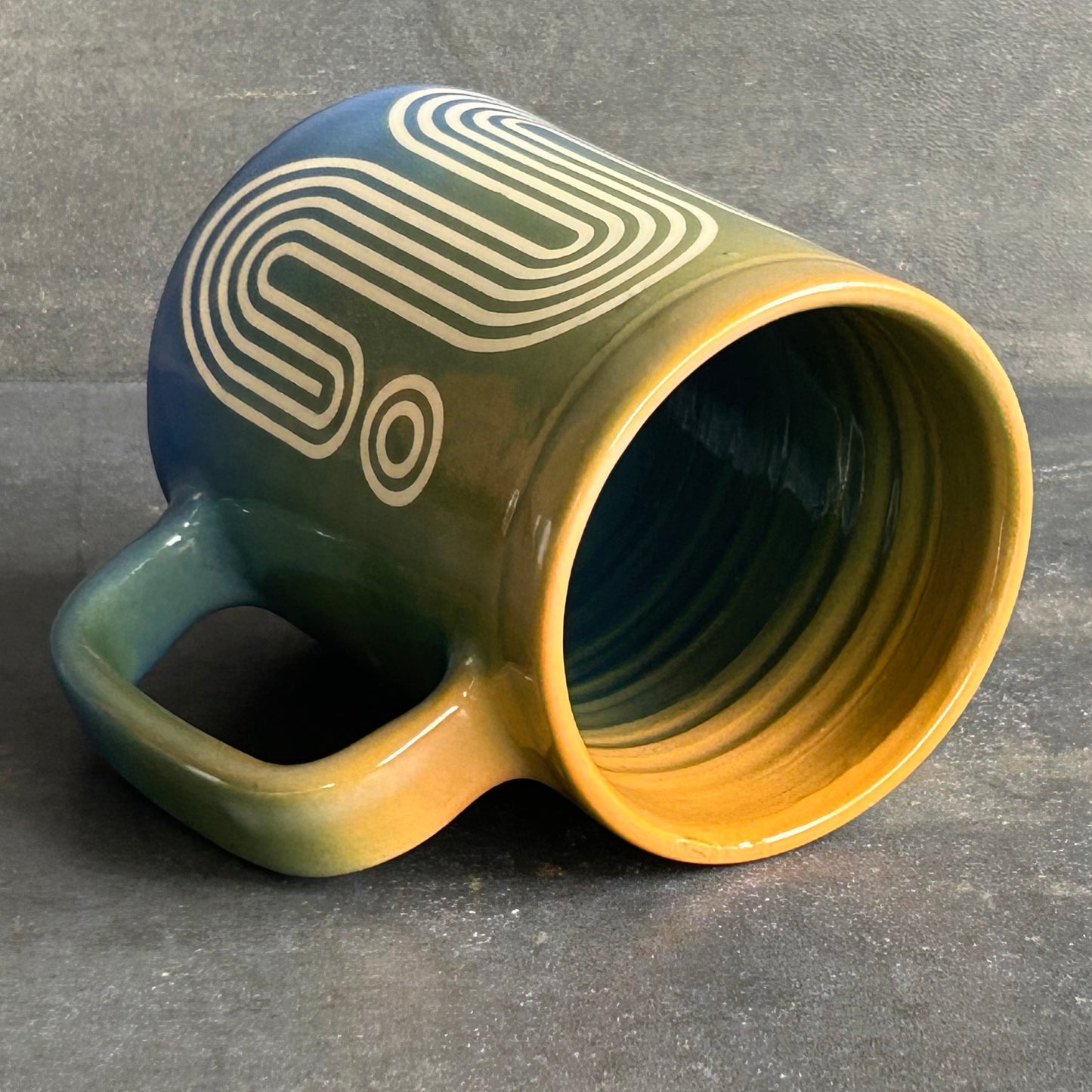 Big Wave Mug -  Fade Blue to Orange