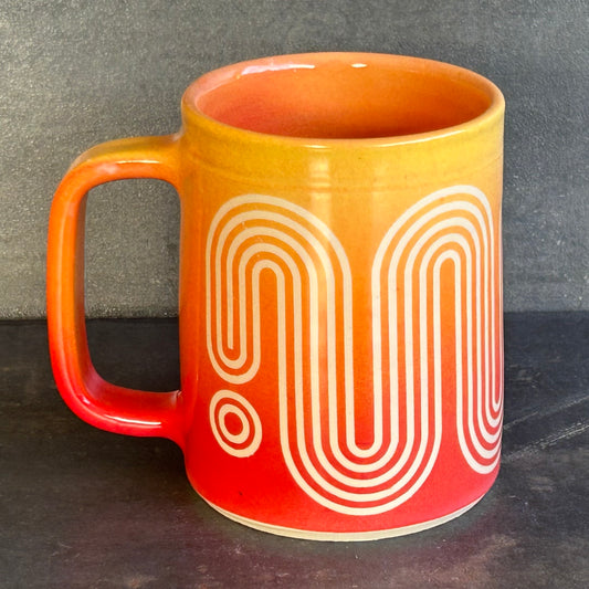 Big Wave Mug -  Fade Red to Yellow