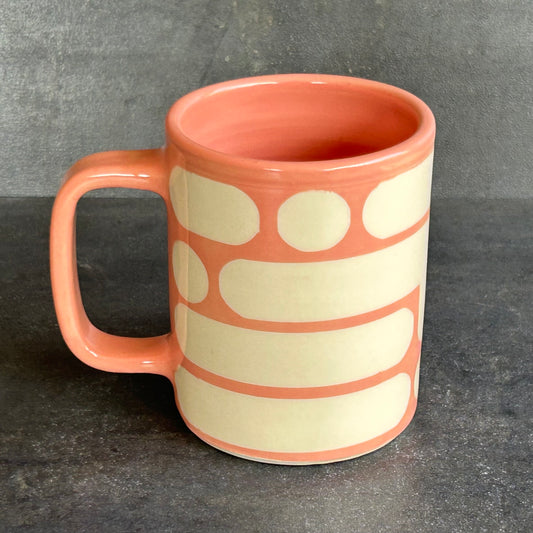 Blob Print Mug - White / Pink