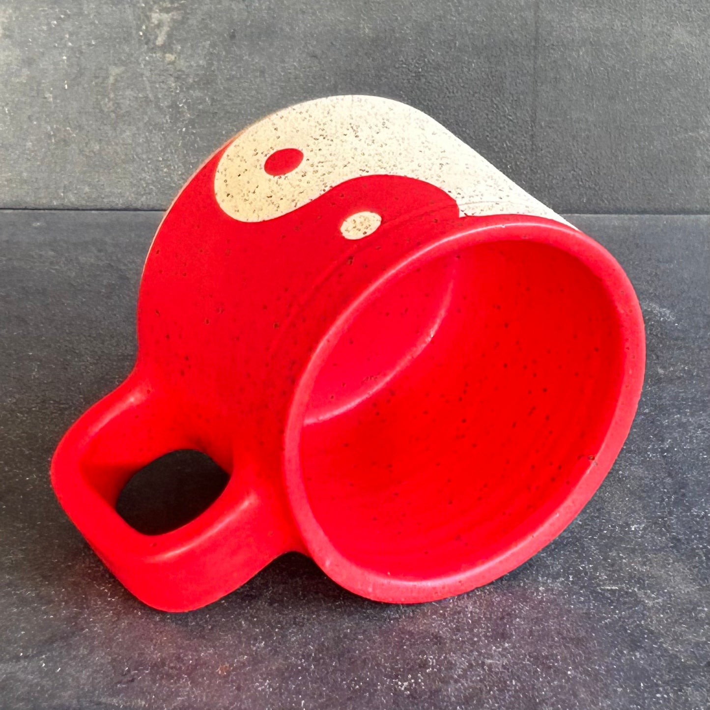 Mini Yin Yang Mug - Red Matte / Speckle