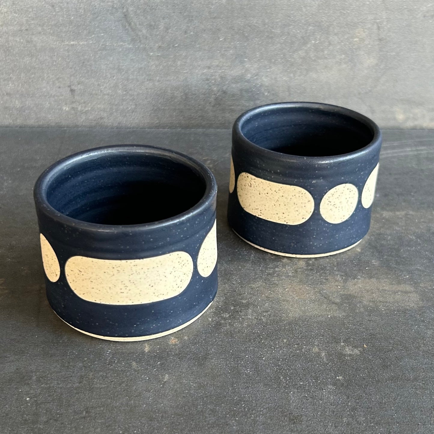 4oz. Blob Cortada Cup - Black Matte / Speckled White