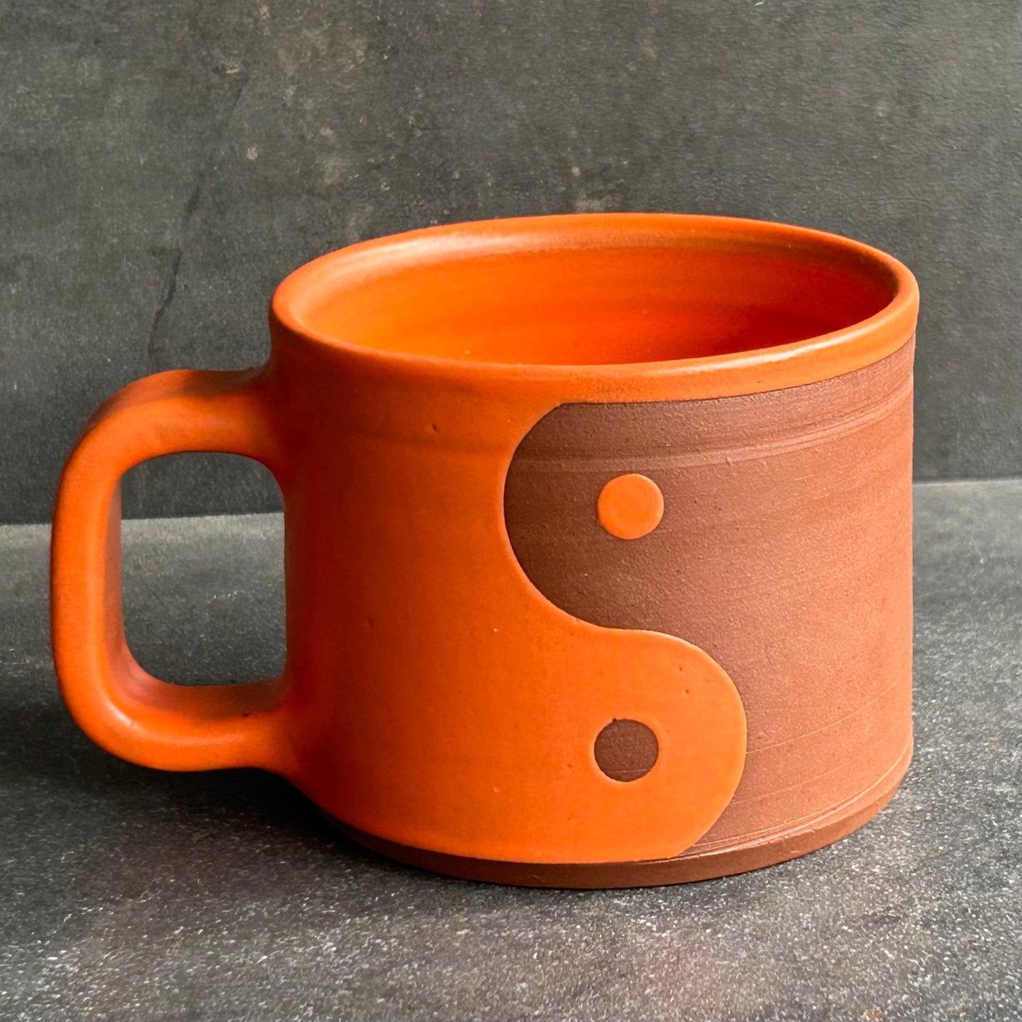Mini Yin Yang Mug - Orange Matte / Rust