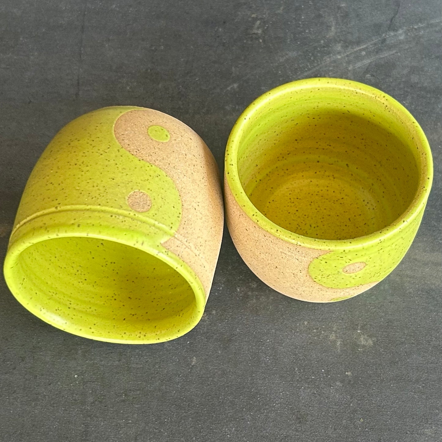 8oz Yin Yang Cup - Citrus Matte / Speckled Buff