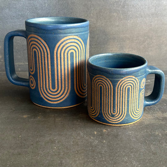 Mini Mug Big Wave - Midnight Blue / Speckled Buff