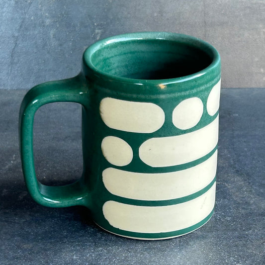 Blob Print Mug - White / Green