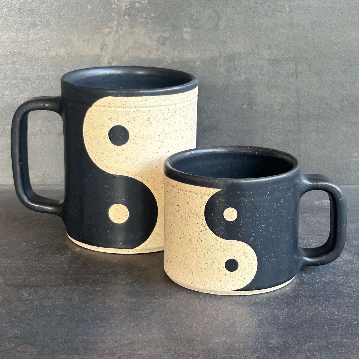 Mini Yin Yang Mug - Matte Black / Speckle