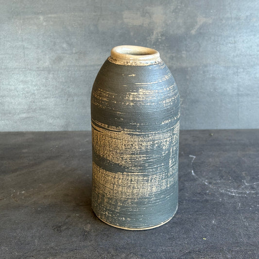 Medium Vase - Sand / Black