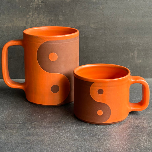 Mini Yin Yang Mug - Orange Matte / Rust