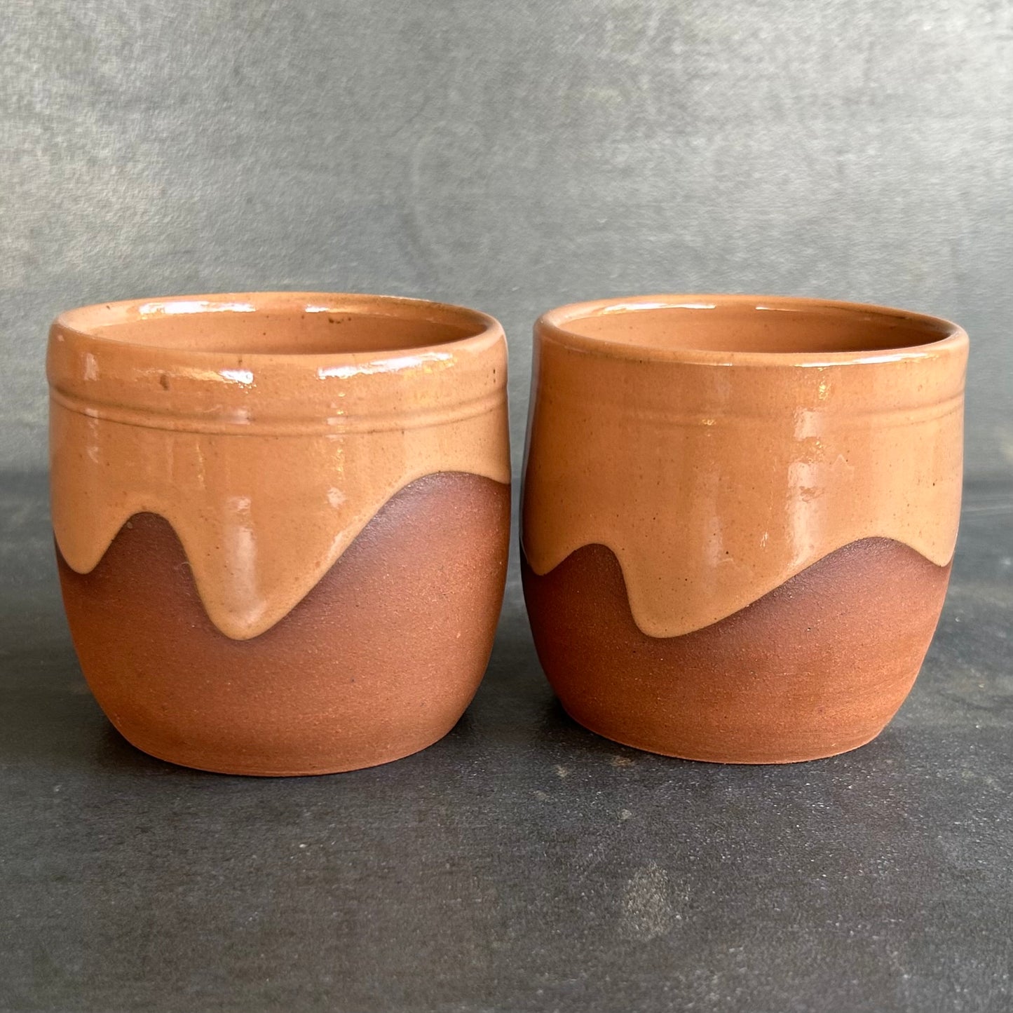 8oz Wave Cup - Nude / Rust