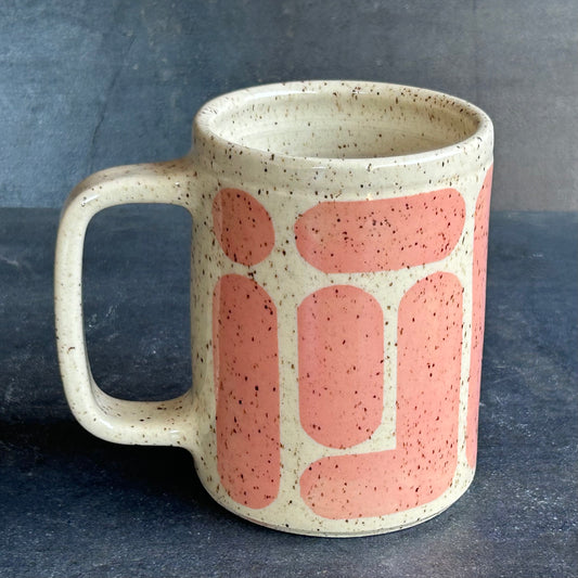 Blob Print Mug - Pink / Speckle