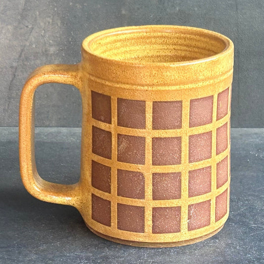 Lattice Mug - Golden Shino / Rust