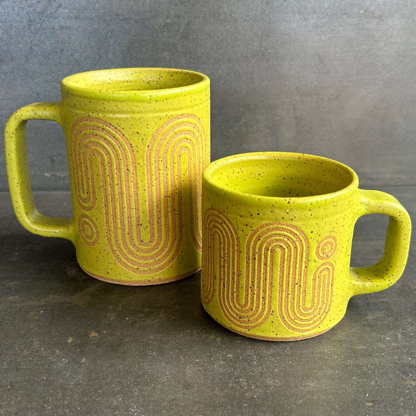 Mini Mug Big Wave -Citrus Matte / Speckled Buff
