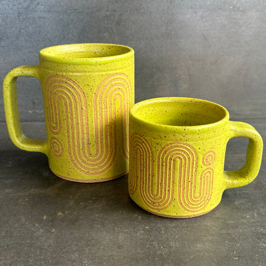 Mini Mug Big Wave -Citrus Matte / Speckled Buff