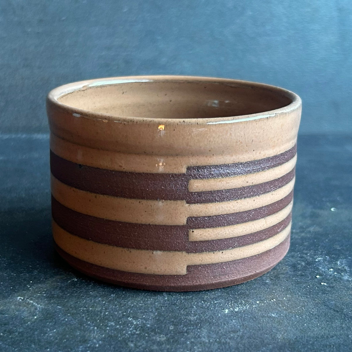 4oz. Stripe Cortada Cup -Nude