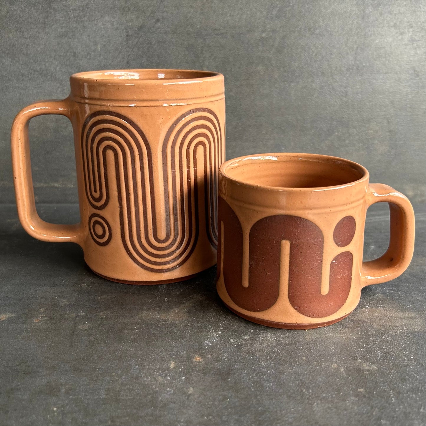 Mini Mug Big Wave (solid) -Nude / Rust
