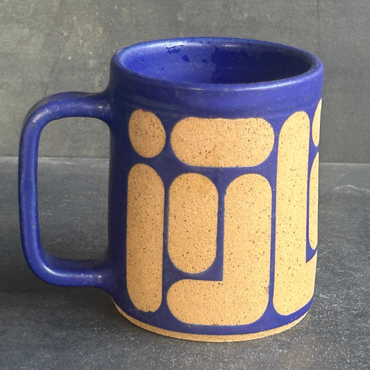 Blob Mug - Blue / Speckled Buff