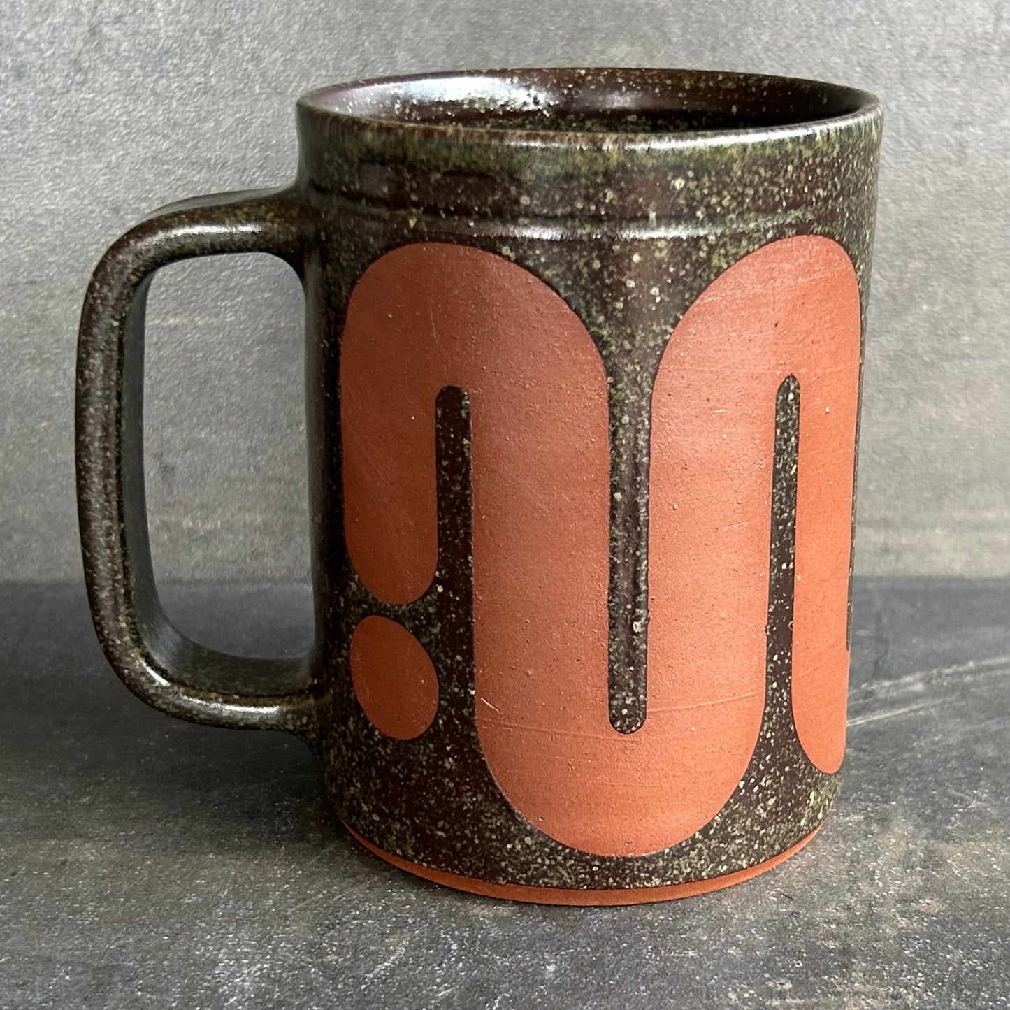 Big Wave Mug (solid) - Temmoku / Rust