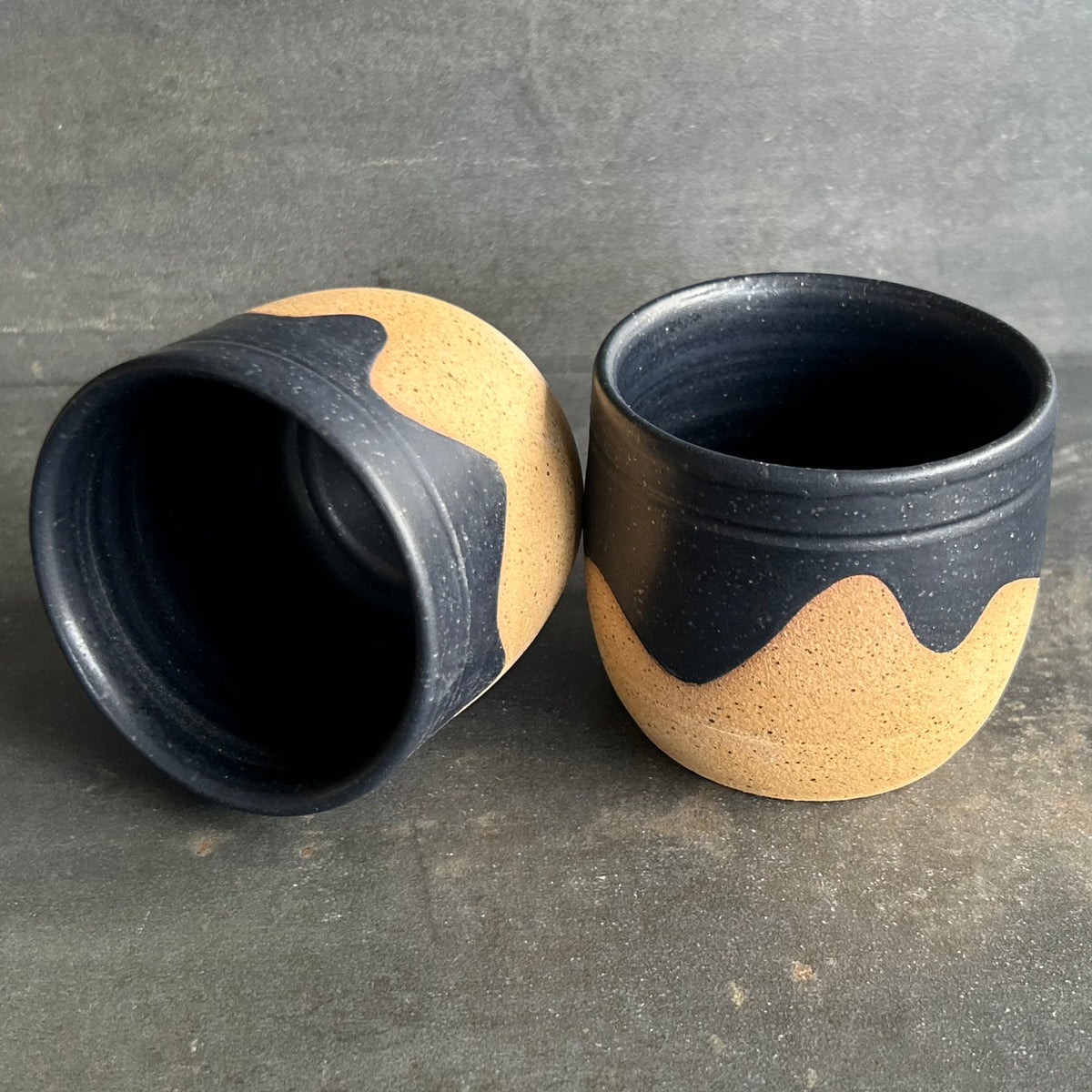 8oz Wave Cup -Black Matte / Speckled Buff
