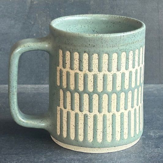 Pattern Mug - Ocean / Speckled White