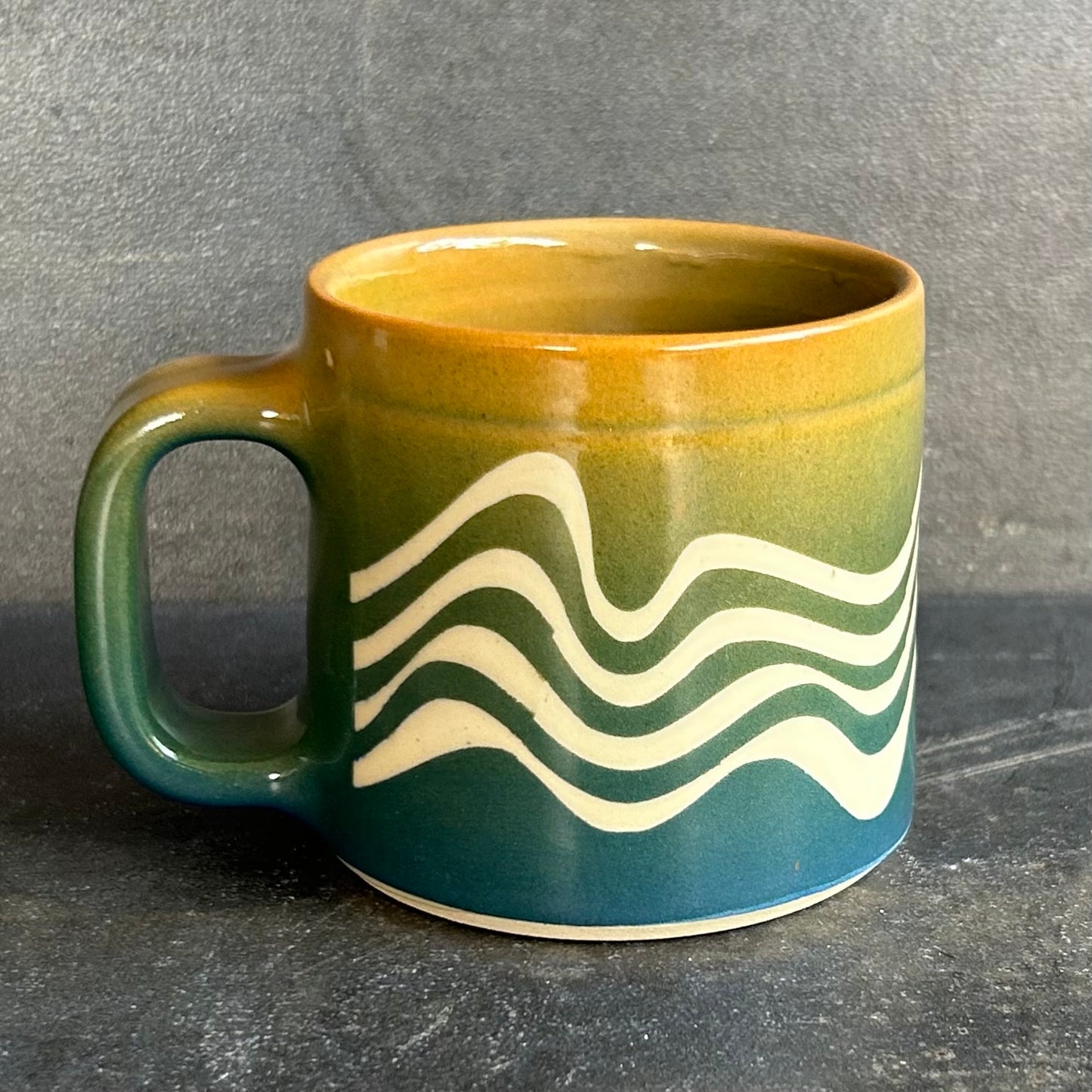 Mini Wave Mug - Fade Blue to Orange