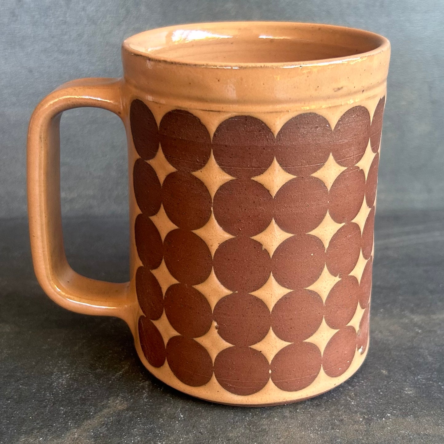Dots Mug -Nude / Rust