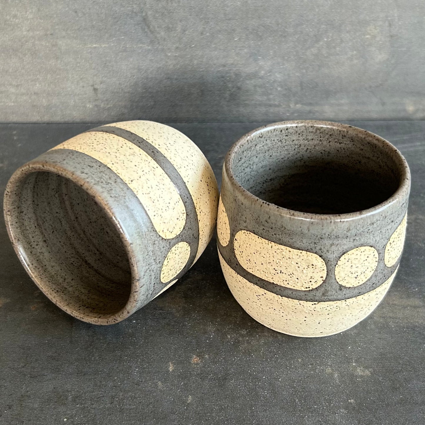 8oz Blob Cup - Gray / Speckled White