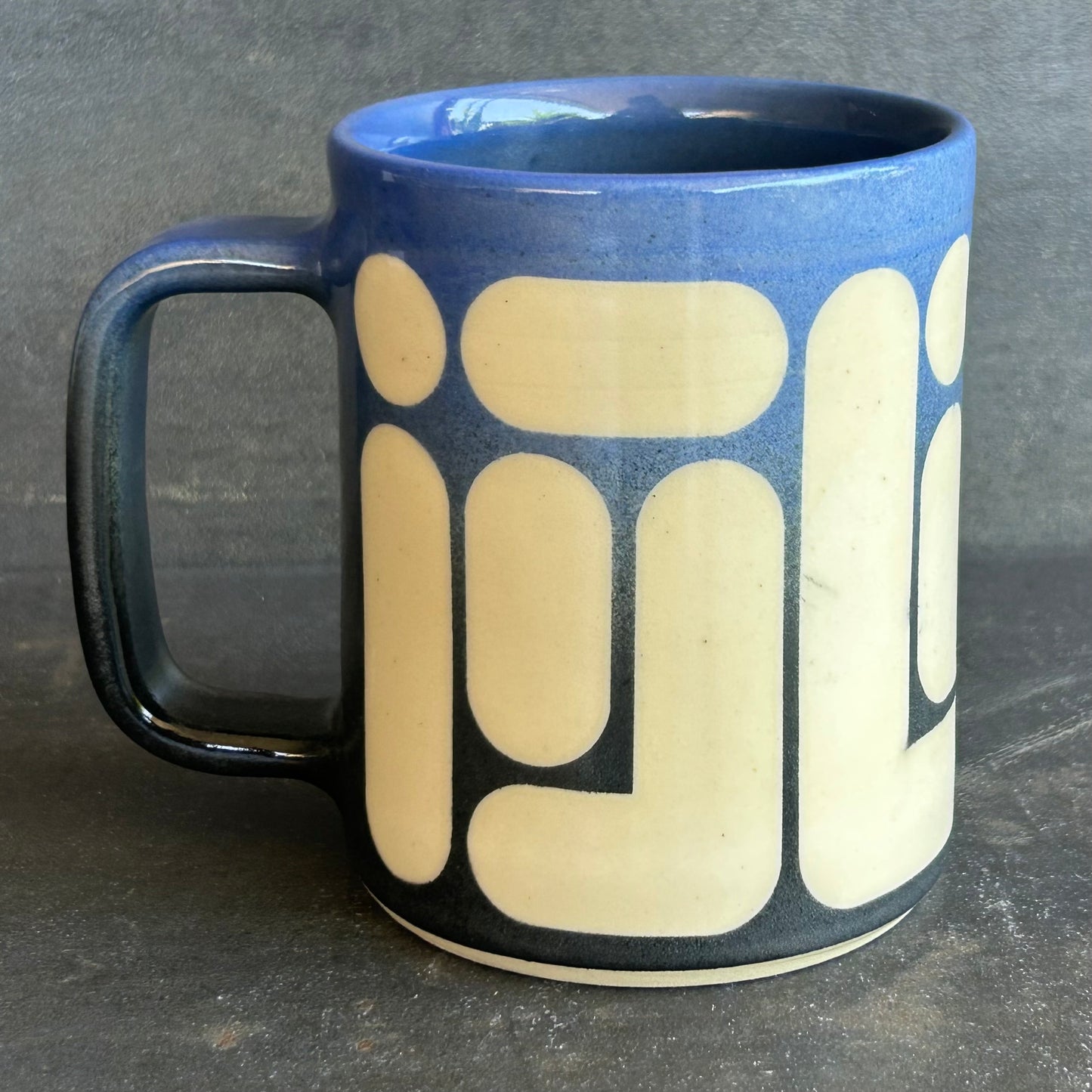 Blob Mug - Fade Black to Blue
