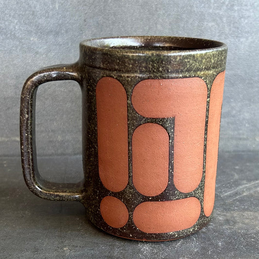 Blob Mug - Temmoku / Rust