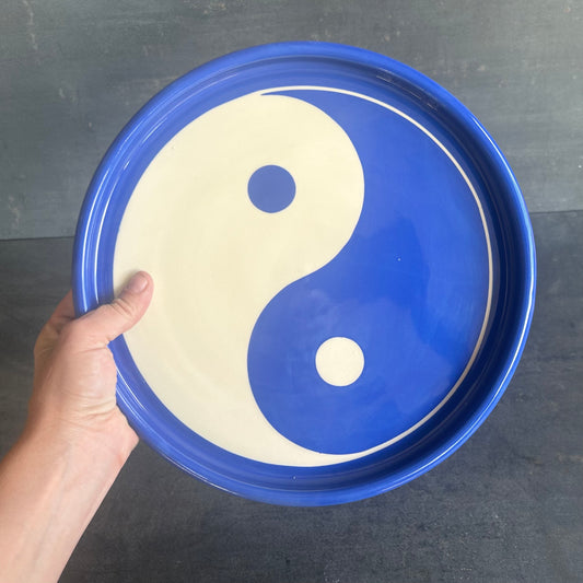 Yin Yang Tray - Blue / White