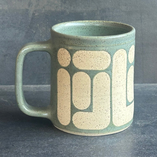 Blob Mug -Ocean / Speckled White