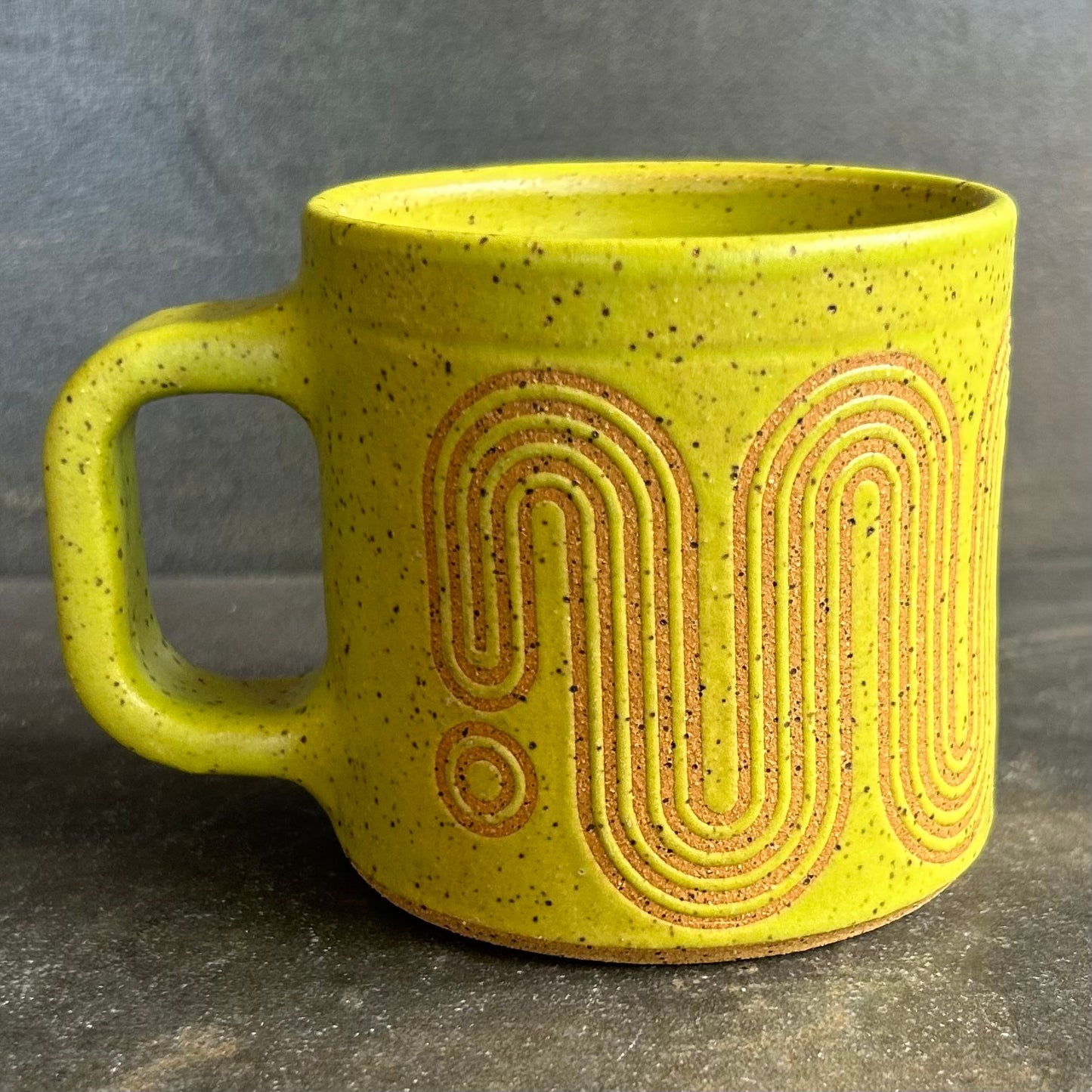 Mini Mug Big Wave -Citrus Matte / Speckled Buff