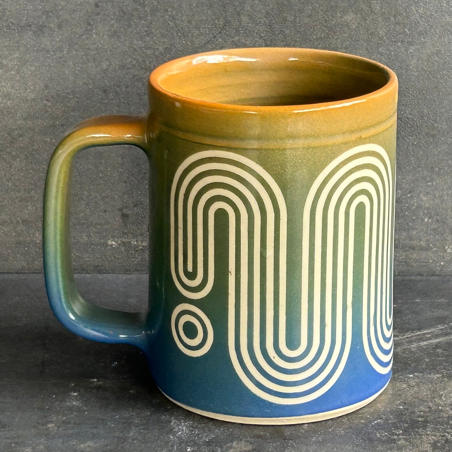 Big Wave Mug -  Fade Blue to Orange