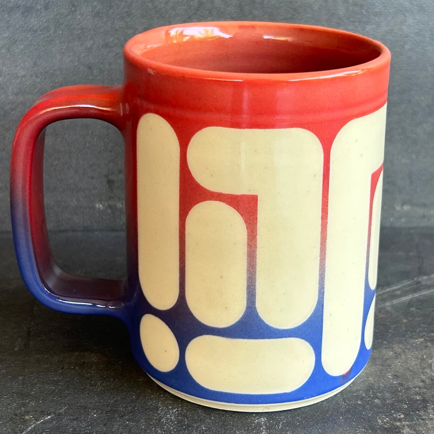 Blob Mug - Fade Blue to Red