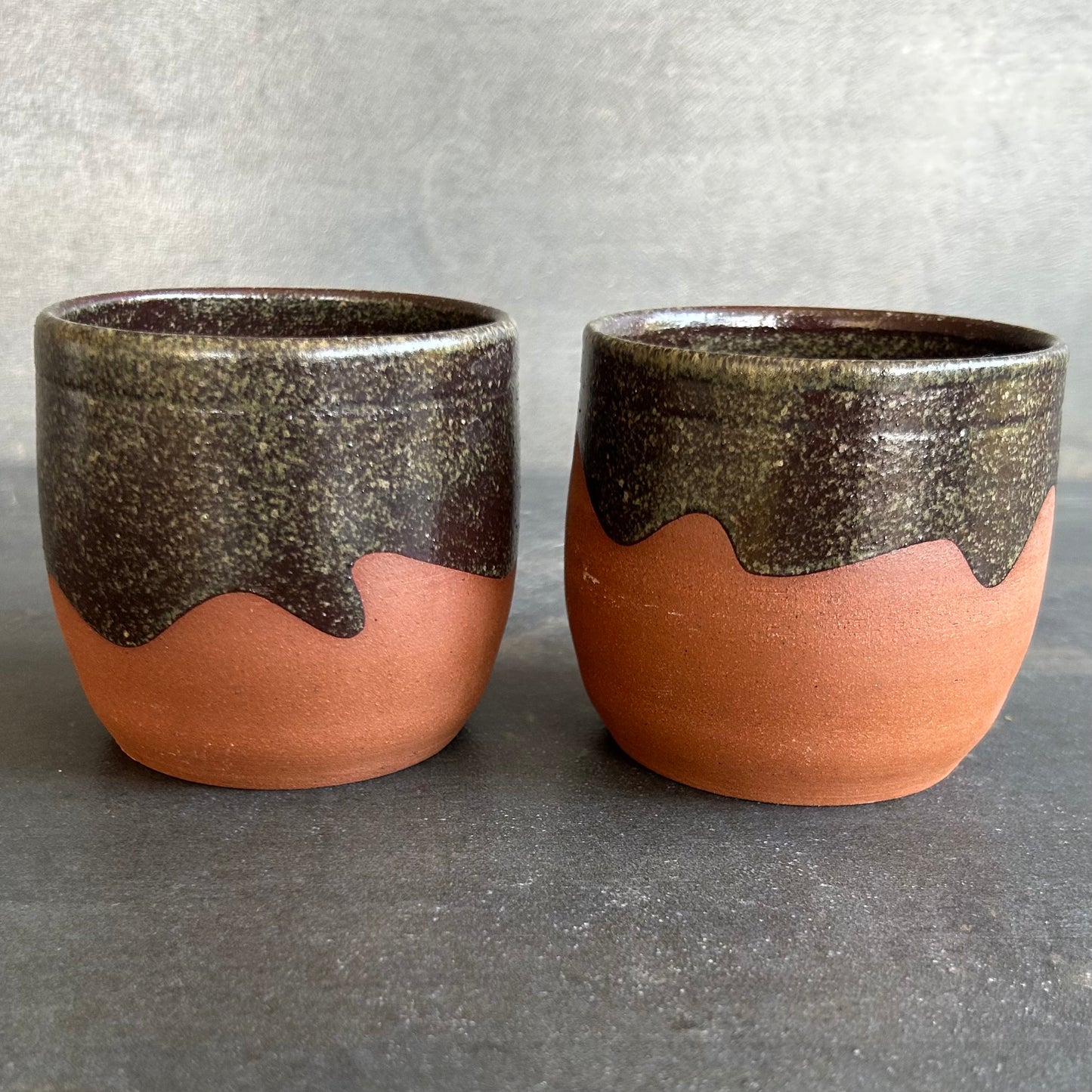 8oz Wave Cup - Temmoku / Rust