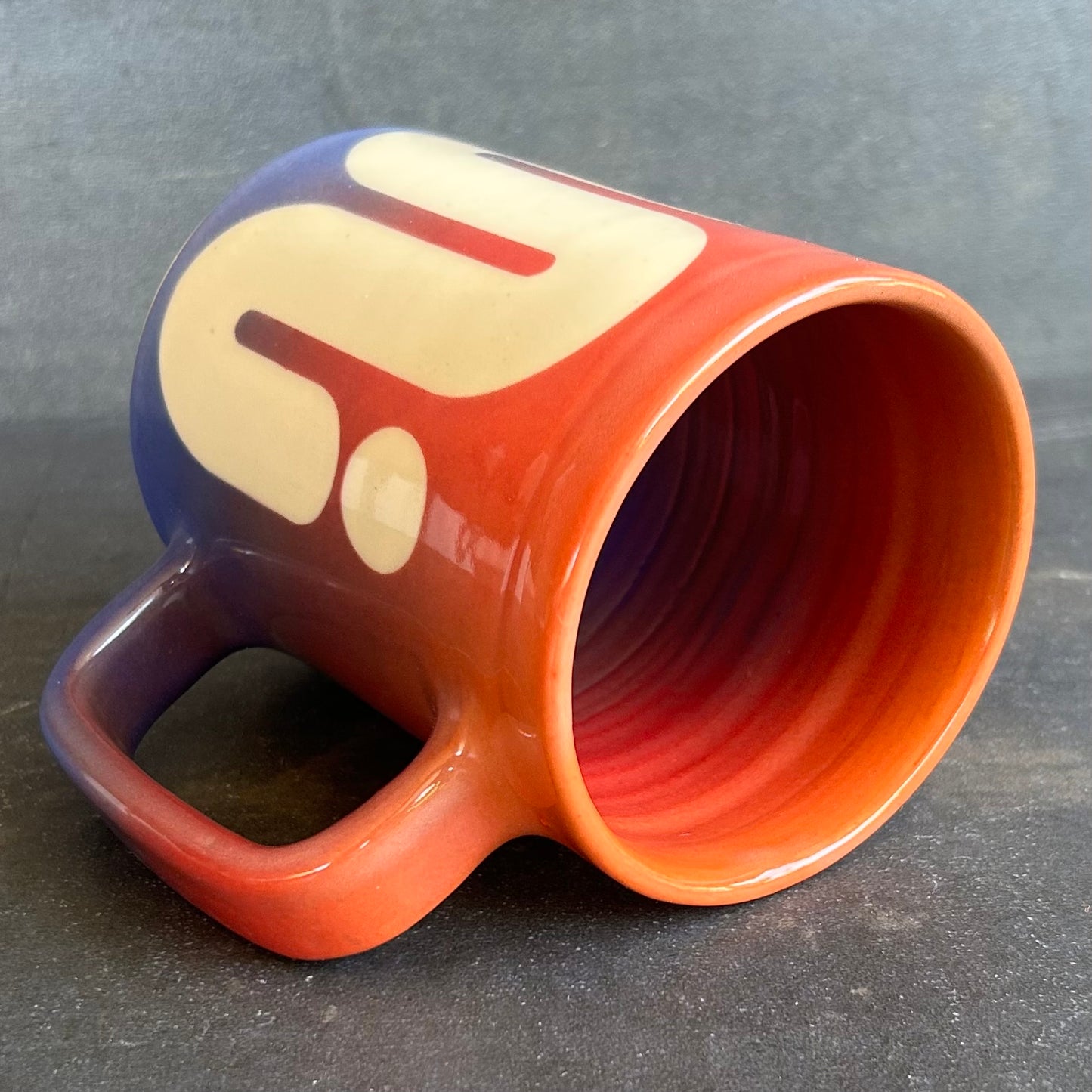 Big Wave Mug (solid) - Fade Blue to Red