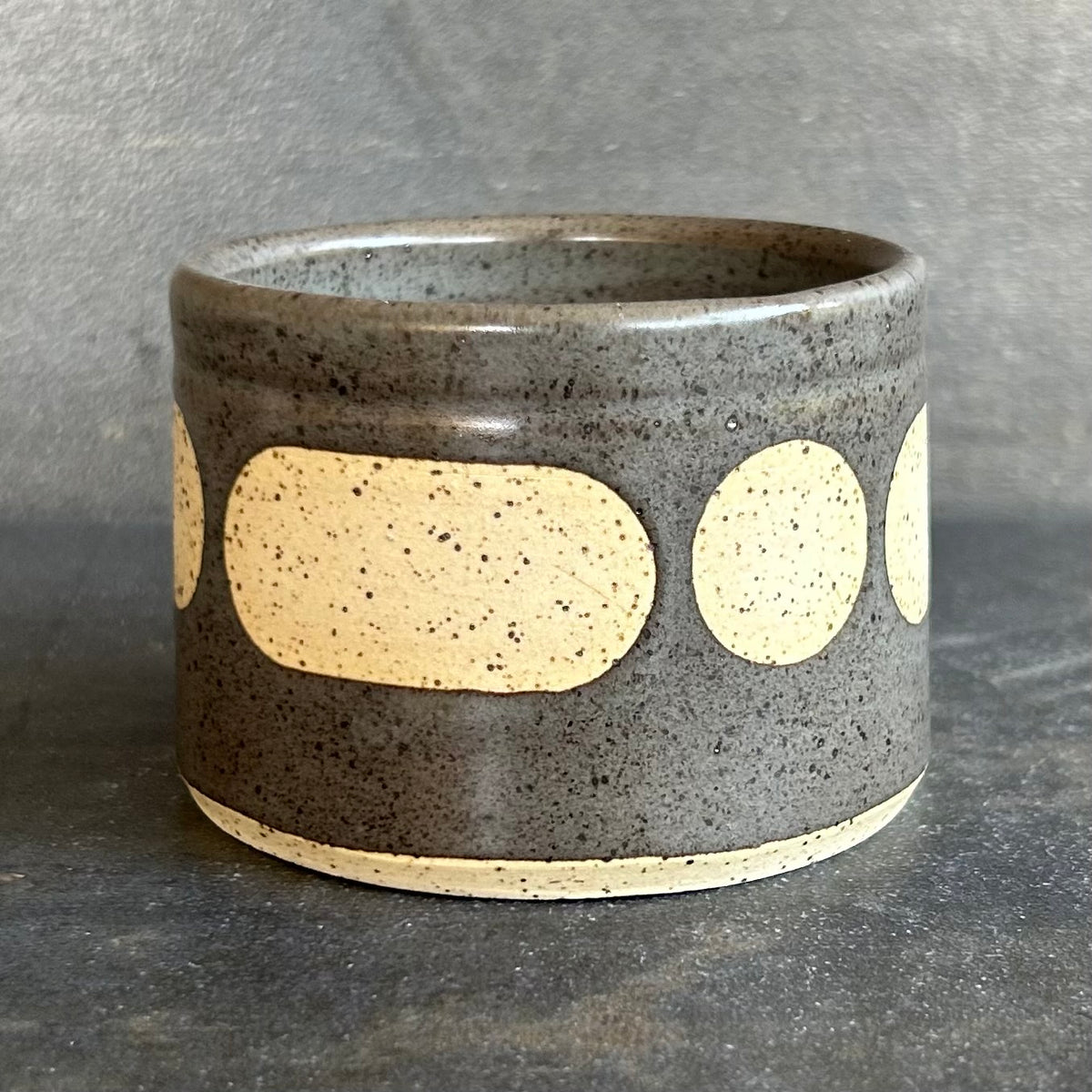 4oz. Blob Cortada Cup - Gray / Speckled White