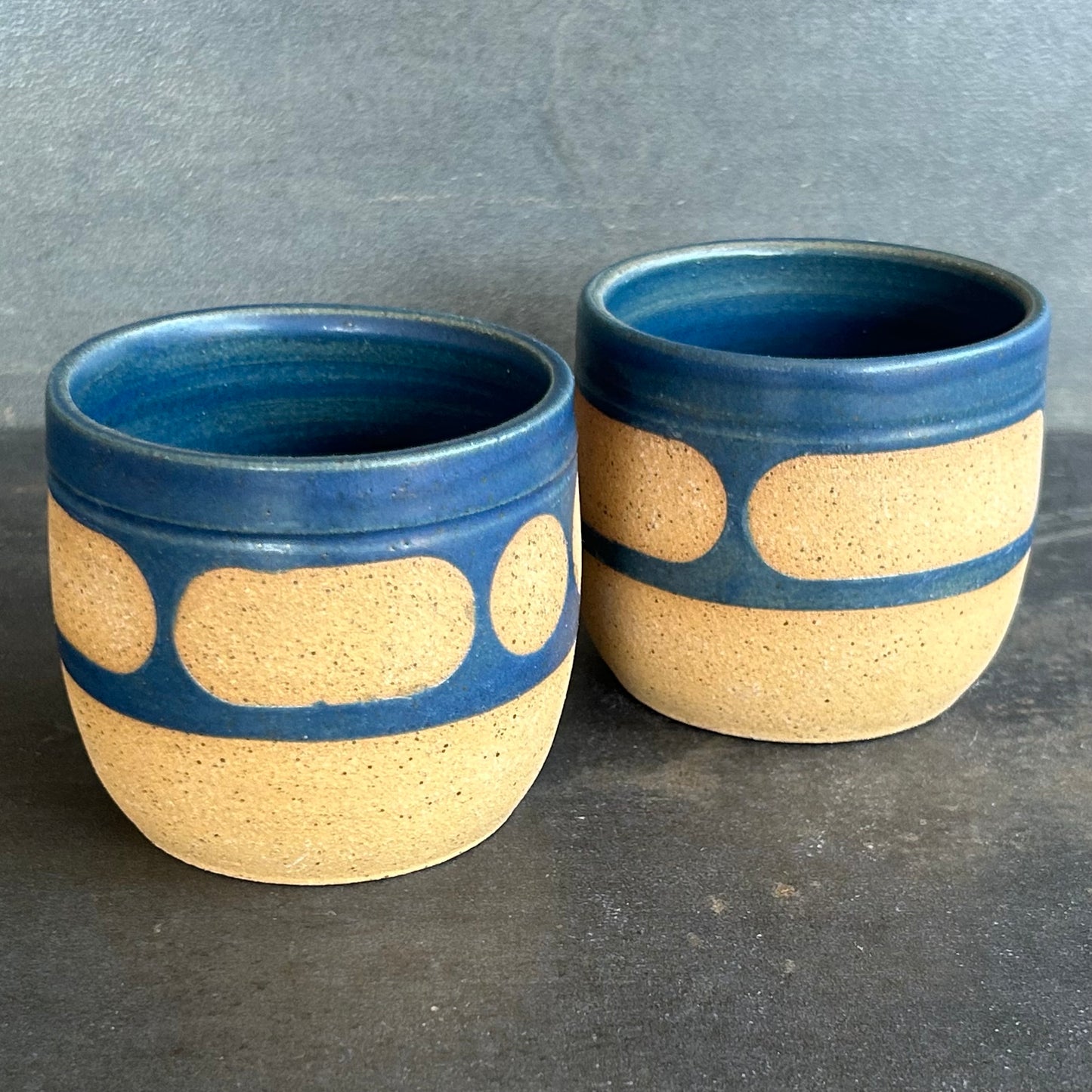 8oz Blob Cup -Midnight Blue / Speckled Buff