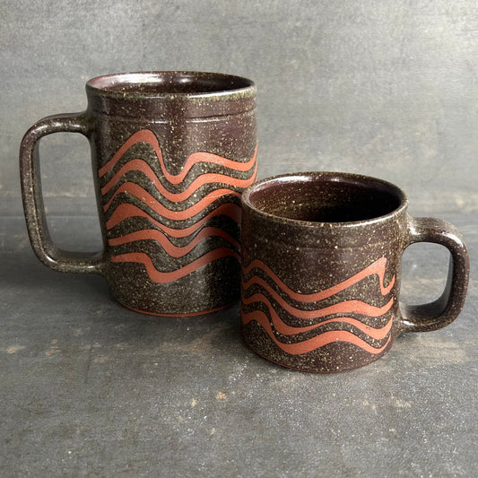 Mini Wave Mug -Temmoku / Rust