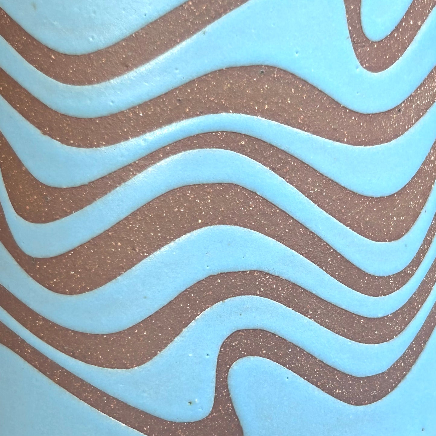 Wave Mug - Light Blue / Rust