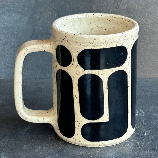 Blob Print Mug - Black / Speckle