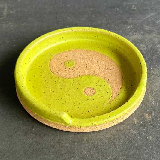 Yin Yang Coaster - Citrus Matte / Speckled Buff