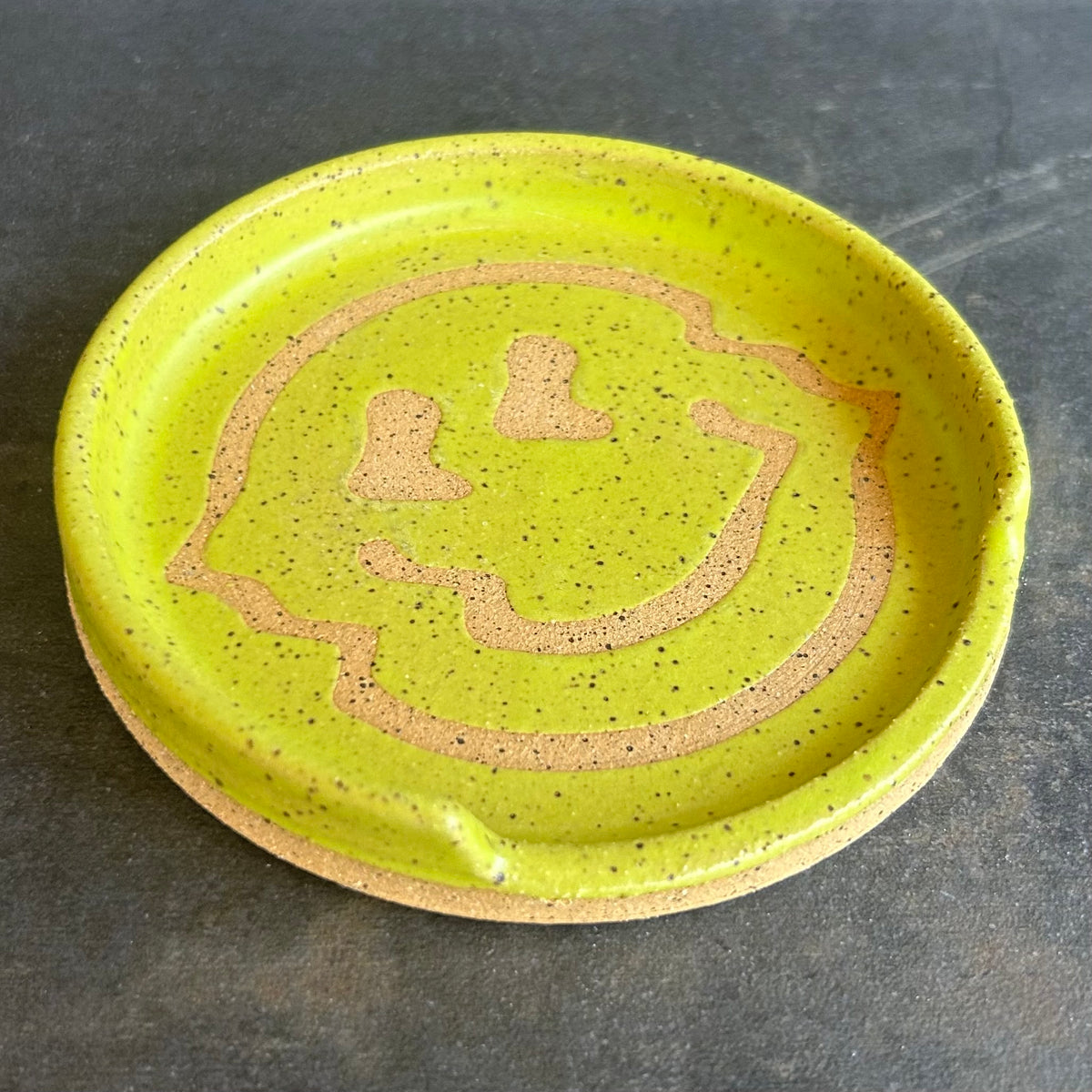 Crazy Face Coaster - Citrus Matte / Speckled Buff