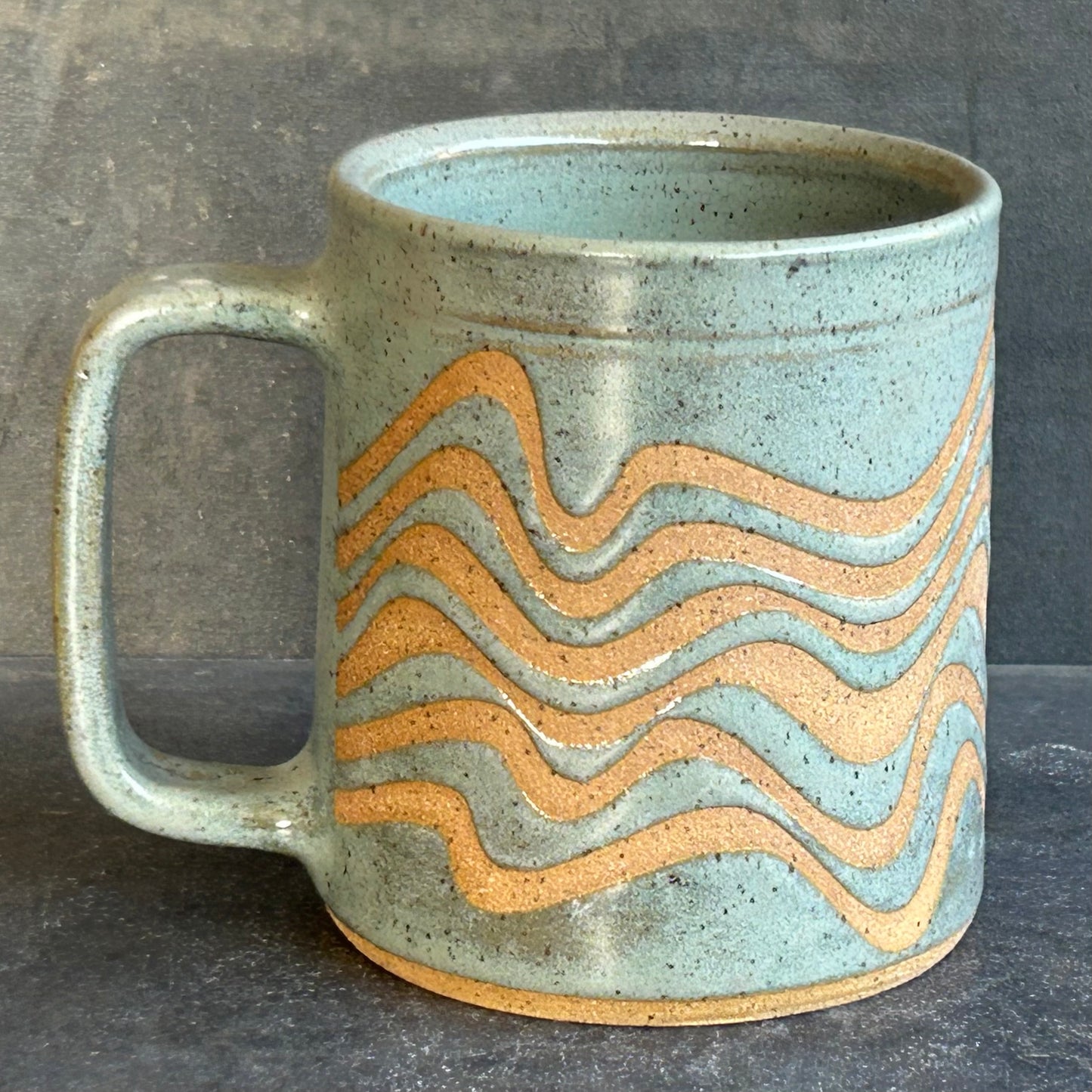 Wave Mug - Ocean / Speckled Buff