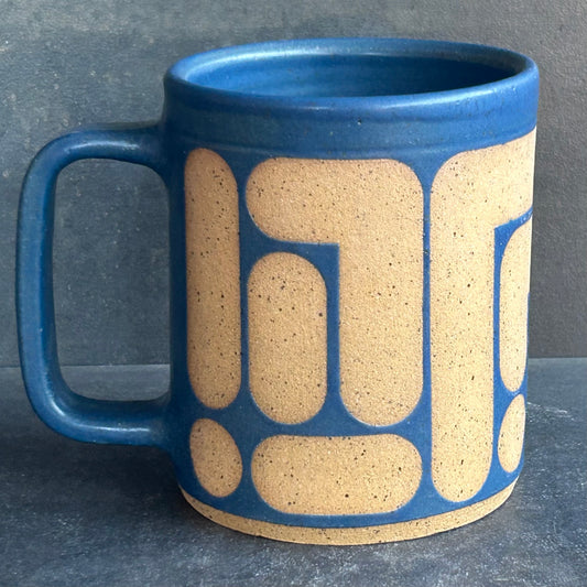 Blob Mug - Midnight Blue / Speckled Buff