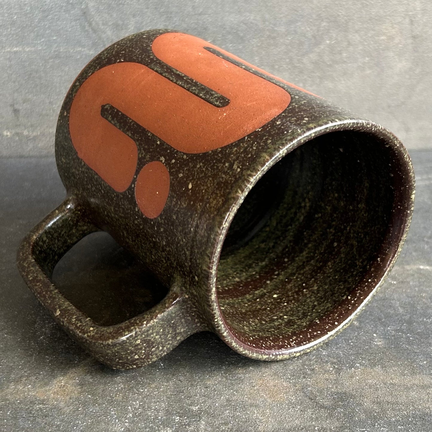Big Wave Mug (solid) - Temmoku / Rust