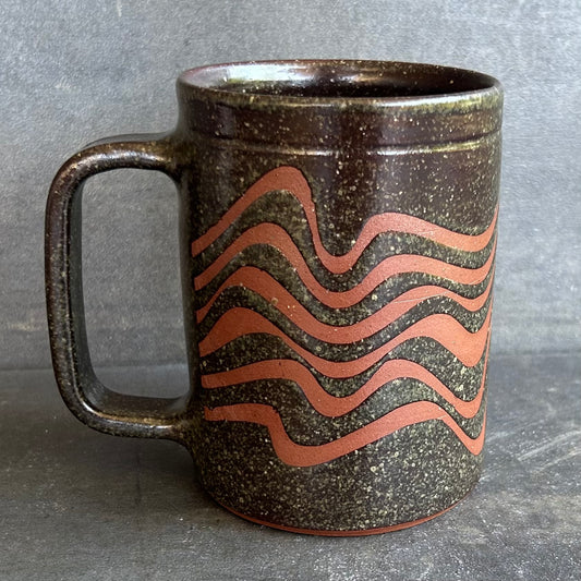 Wave Mug -Temmoku / Rust
