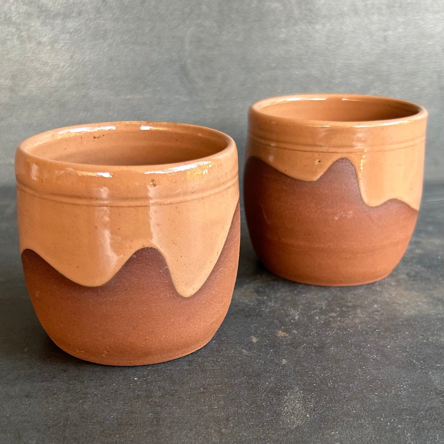 8oz Wave Cup - Nude / Rust