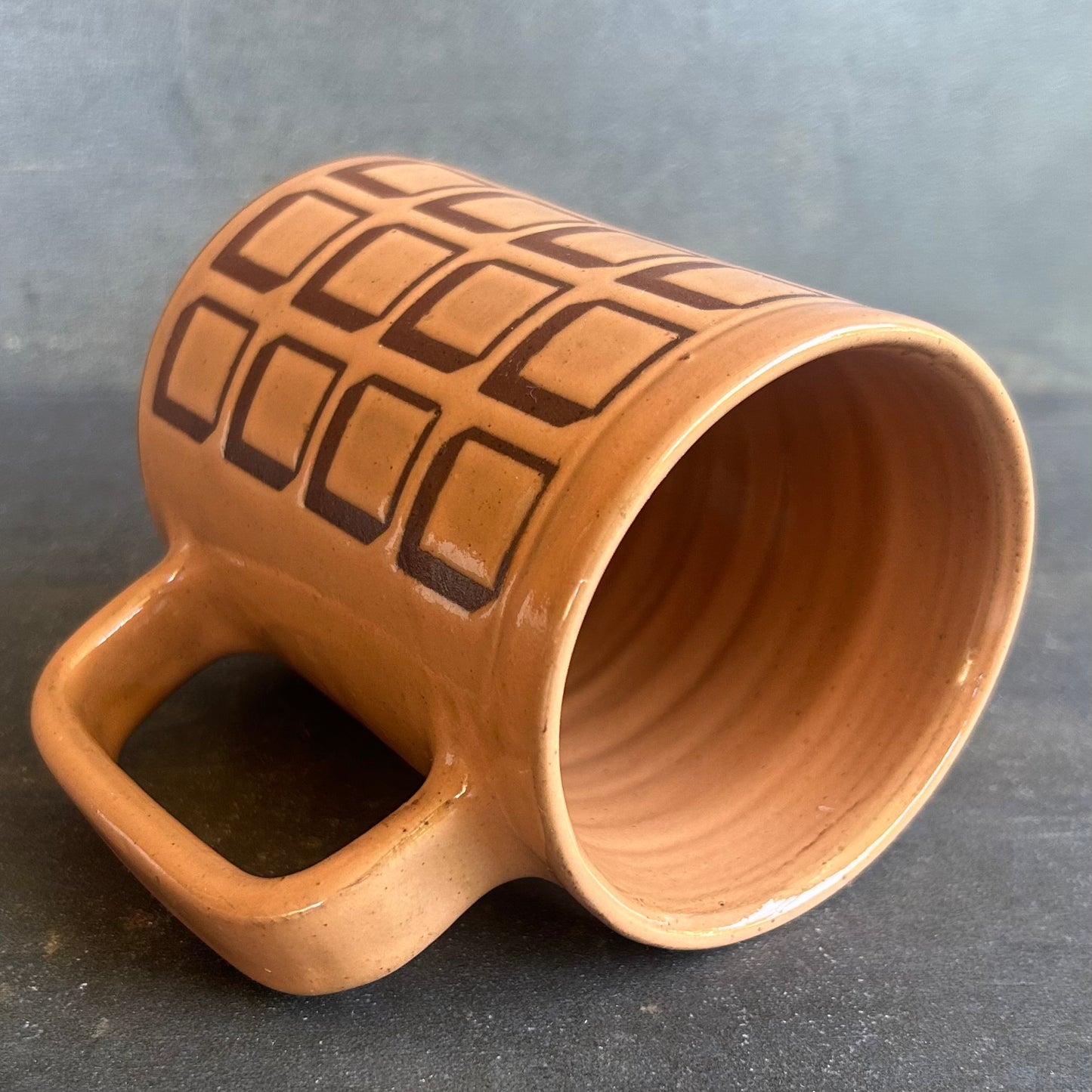 Cubes Mug -Nude / Rust