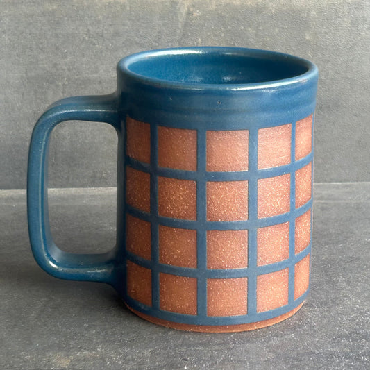 Lattice Mug - Teal / Rust