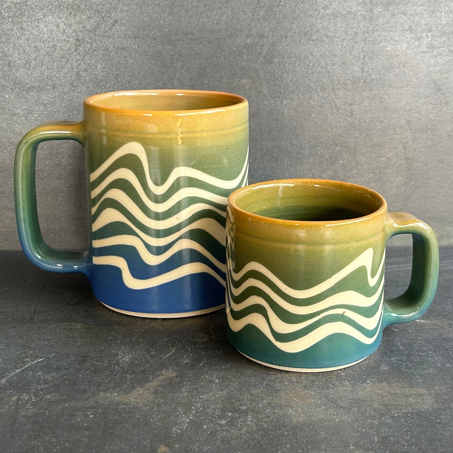 Mini Wave Mug - Fade Blue to Orange